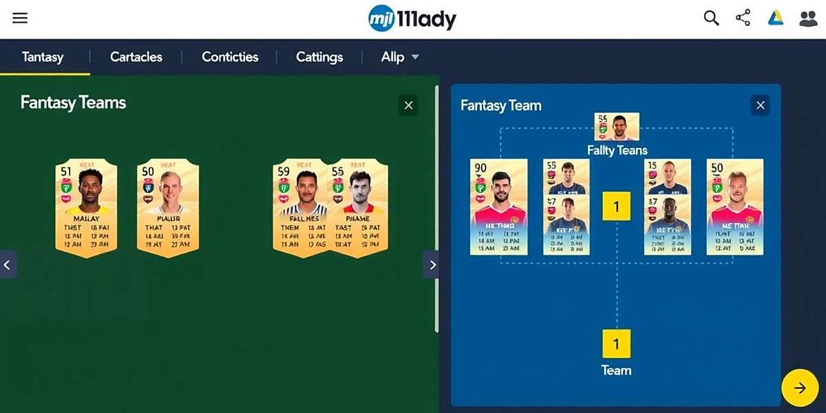 My11Circle Fantasy Cricket Interface My11Circle app interface showing fantasy team selection screen with player cards and team formation options